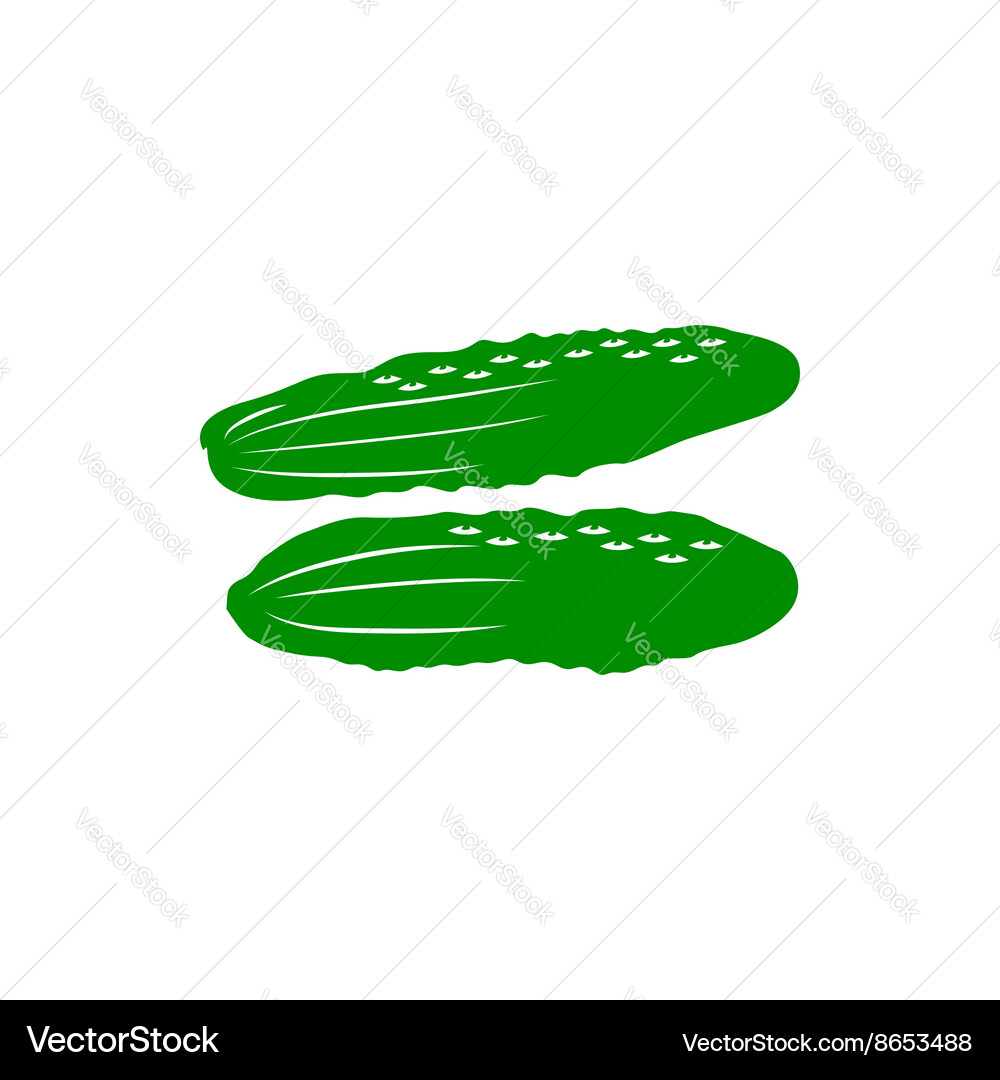 Cucumber icon simple style vector image