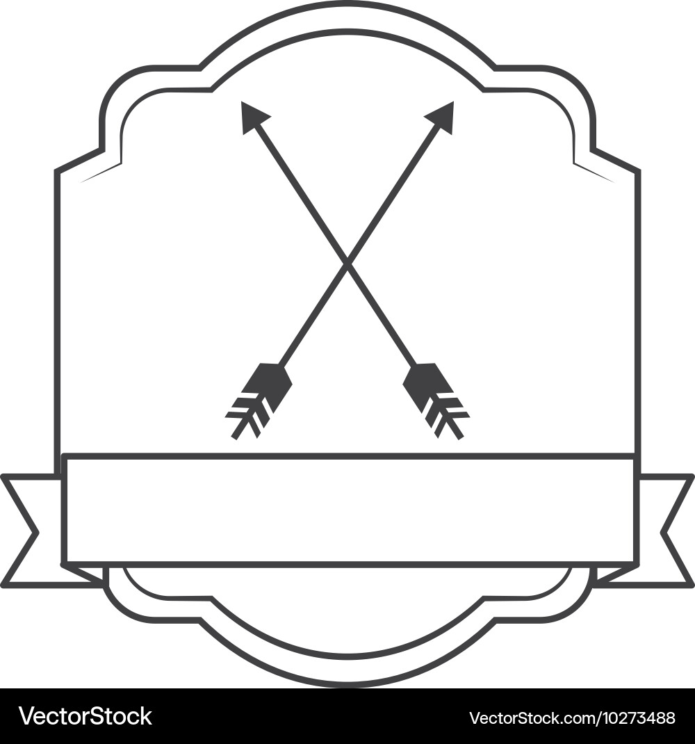 Frame with ribbon isolated icon design Vector Image