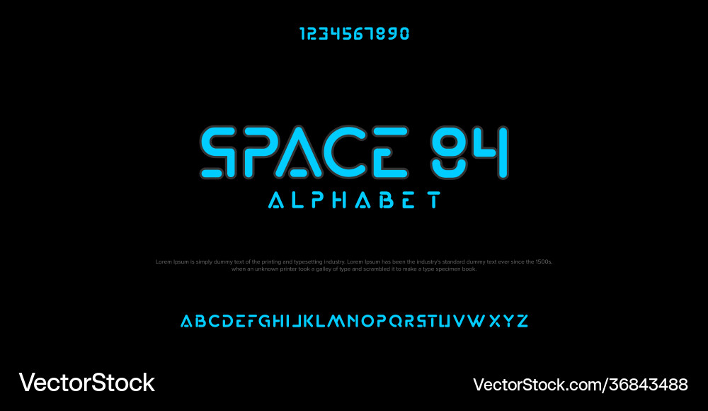 Futuristic minimalist display font design Futuristic minimalist display font design vector image