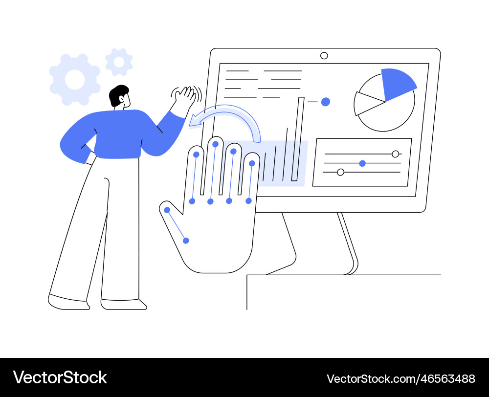 Gesture recognition abstract concept Vector Image