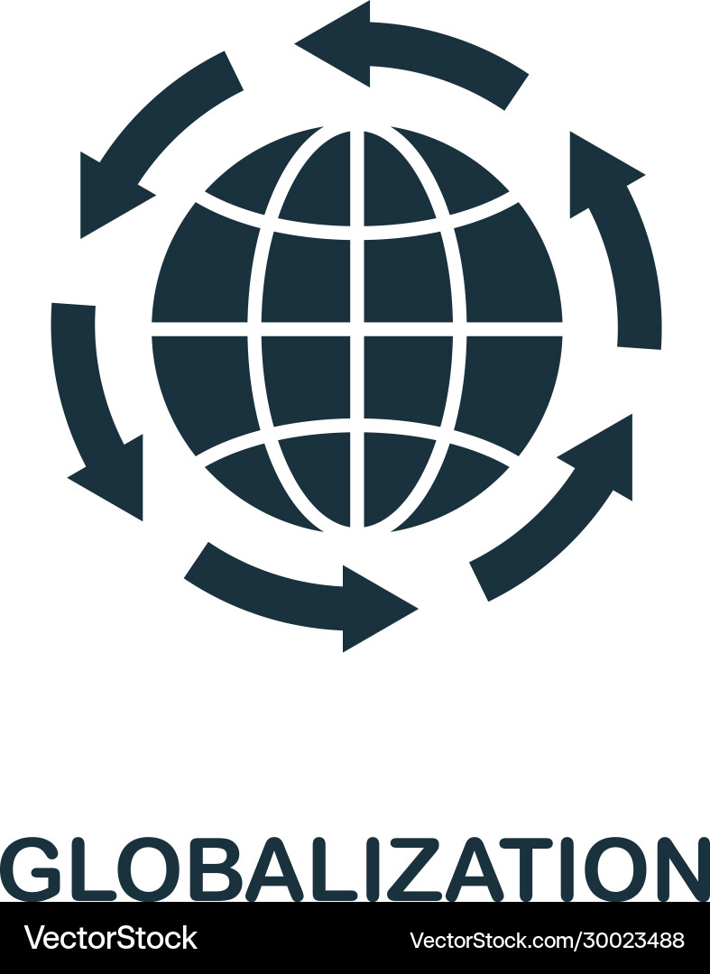 Globalization icon simple element from digital Globalization icon simple element from digital vector image
