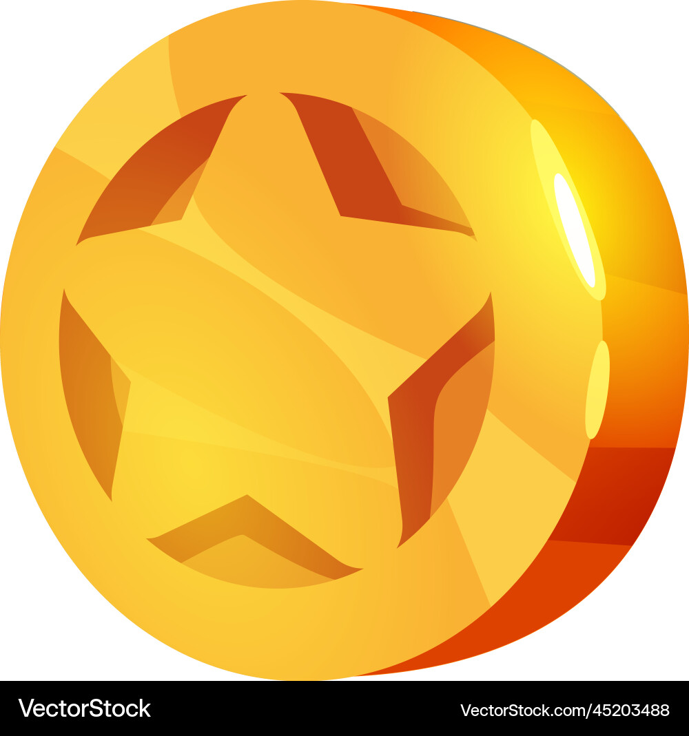 Golden coin or token as game object Golden coin or token as game object vector image