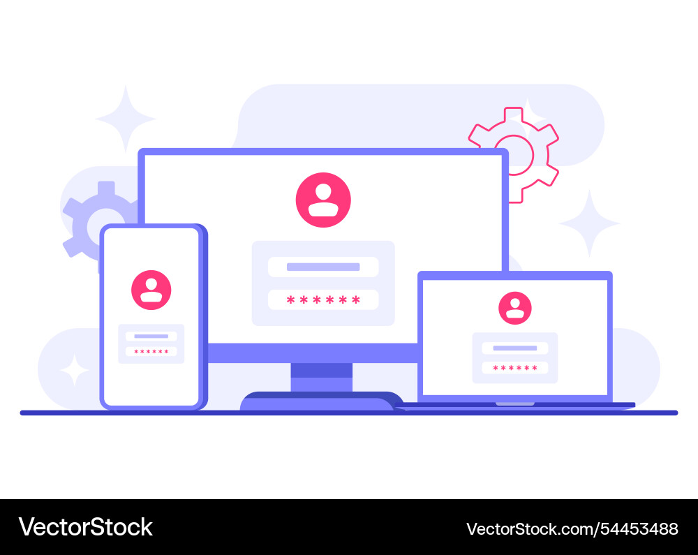 Password secure access data protection cyber Password secure access data protection cyber vector image