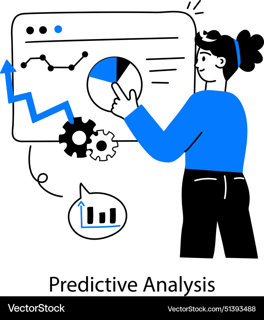 Predictive analysis Vector Image
