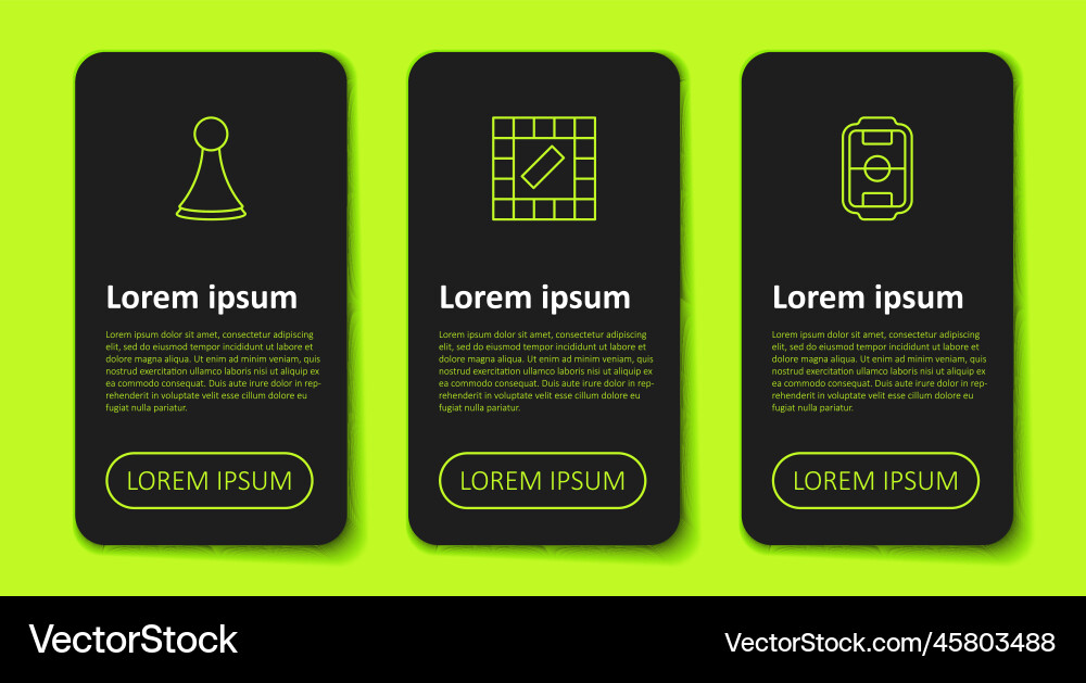 Set line chip for board game and table Set line chip for board game and table Vector Image
