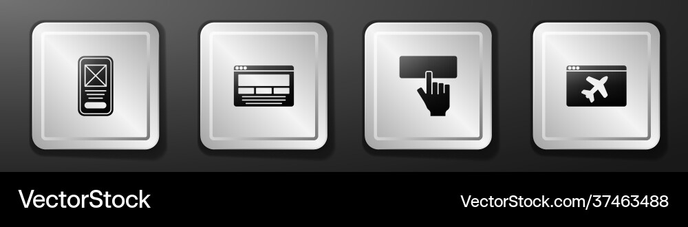 Set ui or ux design keyboard and website Set ui or ux design keyboard and website vector image