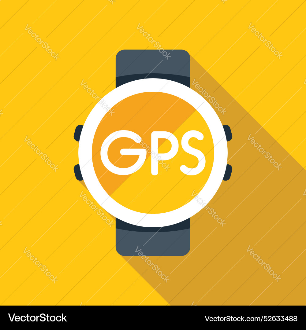 Smart watch showing gps navigation system Smart watch showing gps navigation system Vector Image
