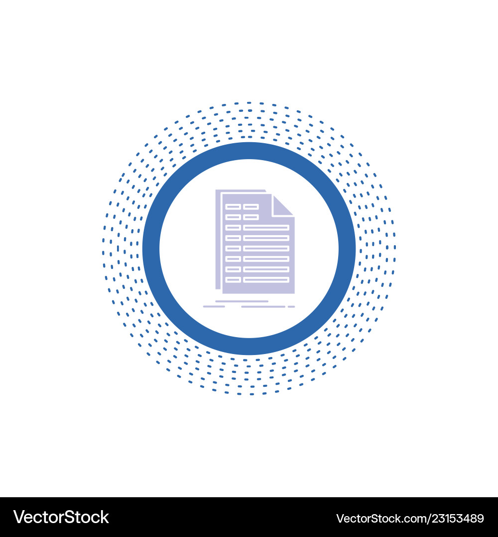 Bill excel file invoice statement glyph icon Bill excel file invoice statement glyph icon vector image