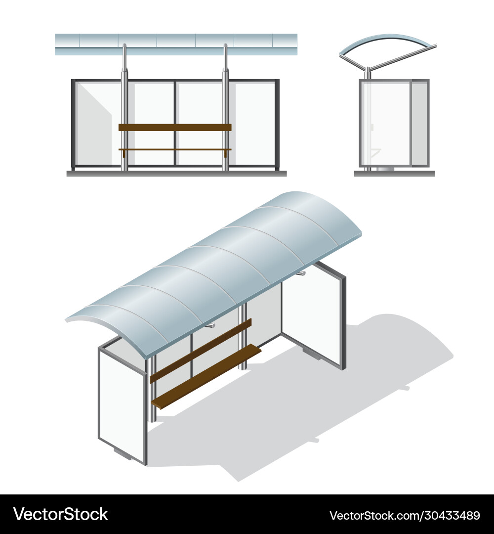 Bus stop empty design for branding Vector Image