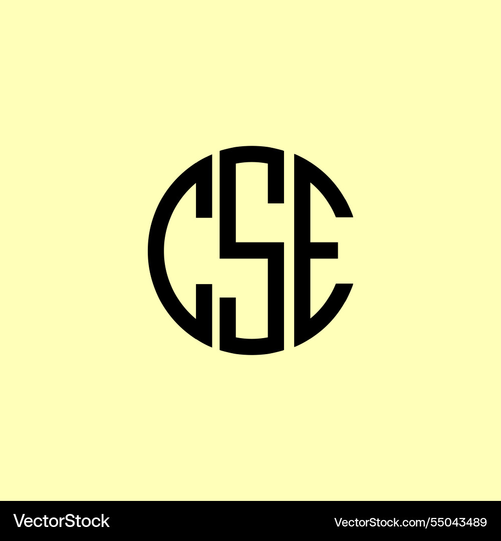 Creative rounded initial letters cse logo Creative rounded initial letters cse logo Vector Image