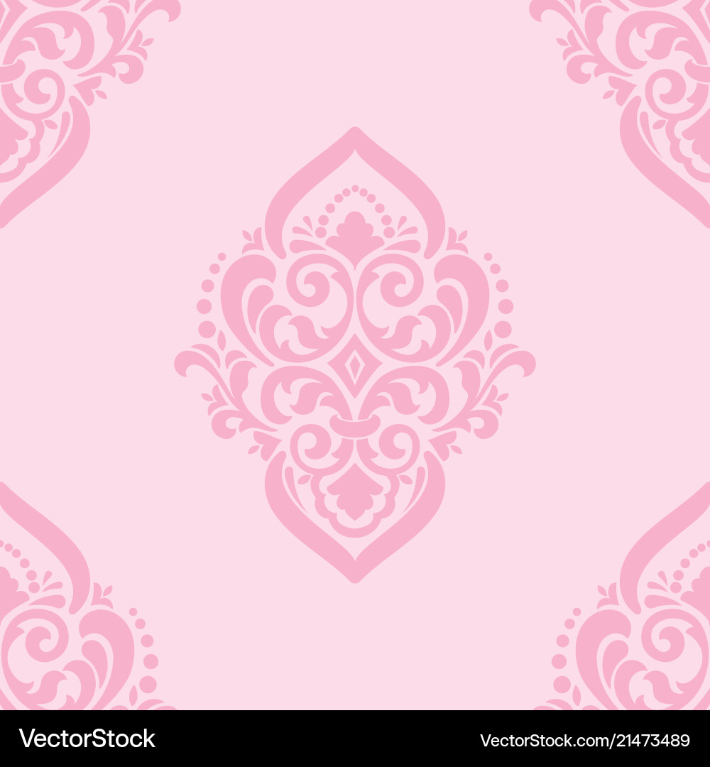 Damask seamless pattern element classical Damask seamless pattern element classical vector image