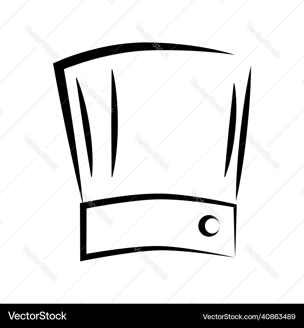 Doodle style chef hat at white background Vector Image