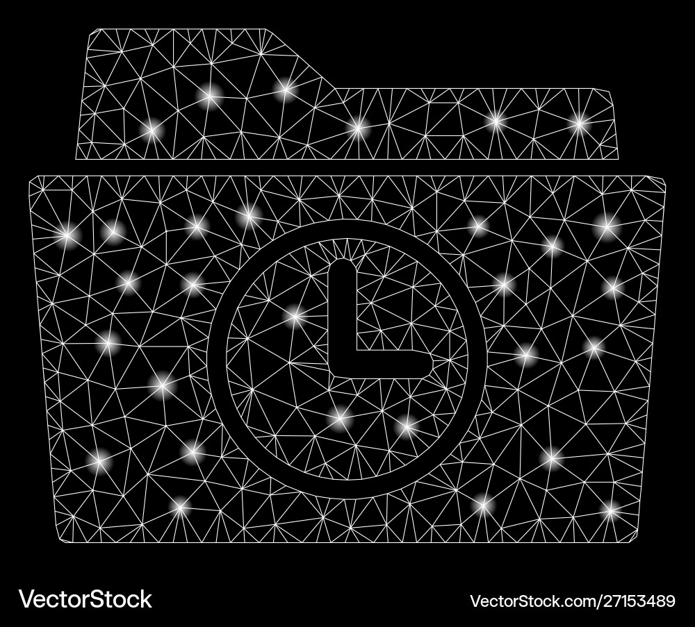 Flare mesh wire frame temporary folder with Flare mesh wire frame temporary folder with Vector Image