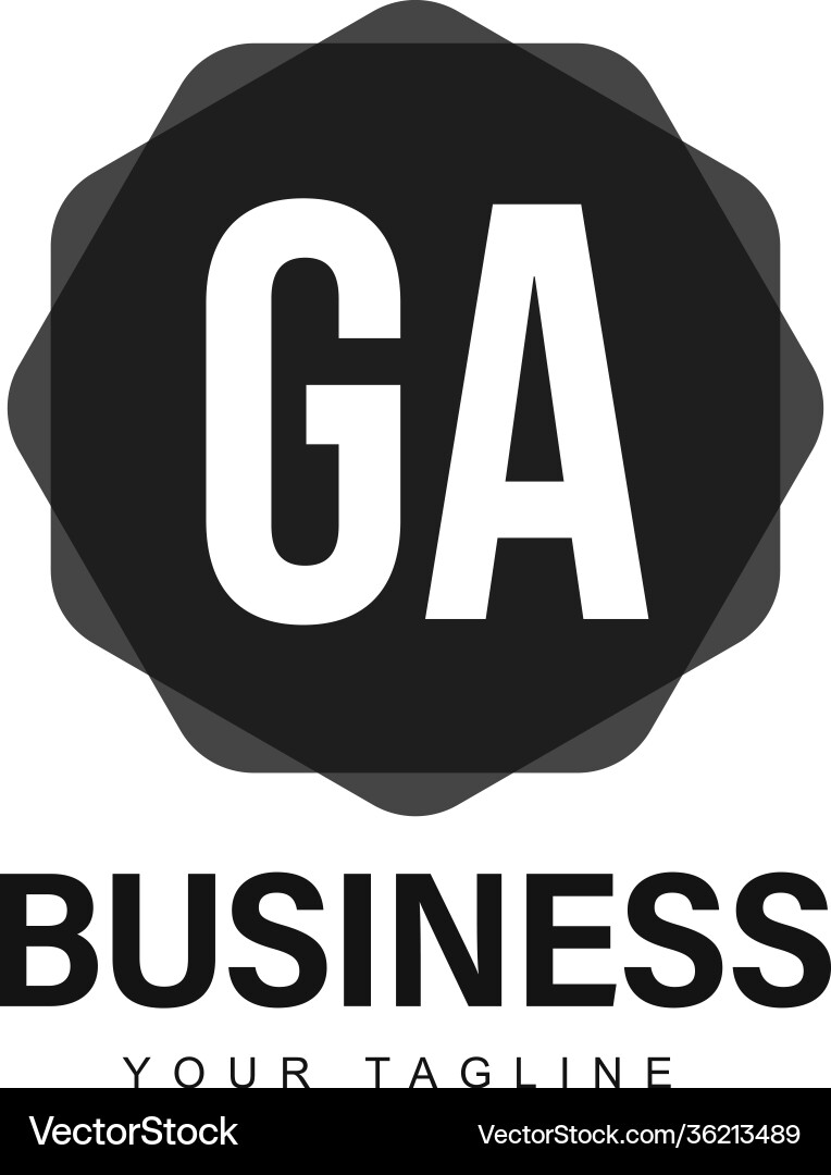 Ga initial a logo design with abstract style Ga initial a logo design with abstract style vector image