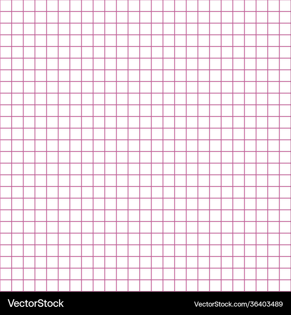 Grid paper abstract squared background with pink vector image