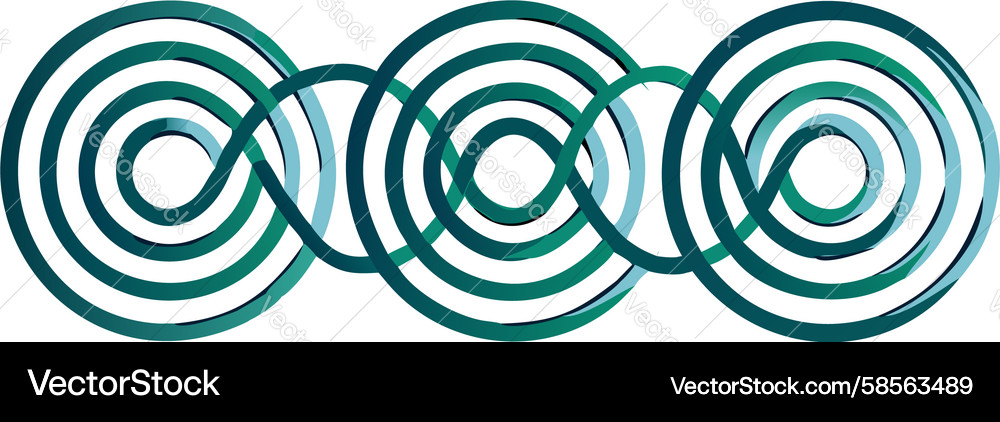 Interlocking Swirls Abstract Pattern Vector Image