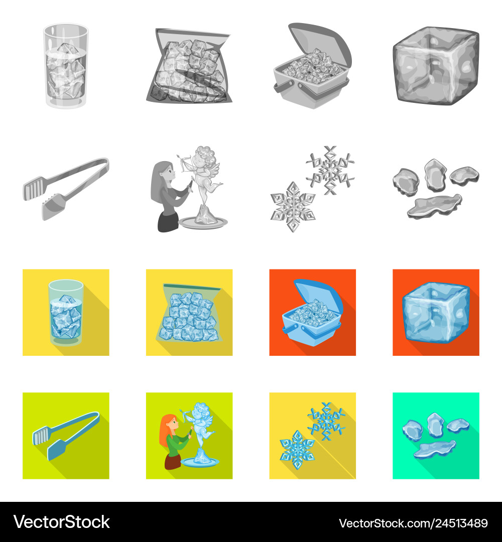 Isolated object of texture and frozen symbol Isolated object of texture and frozen symbol vector image