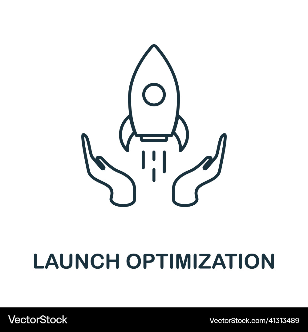 Launch optimization icon line element from Vector Image