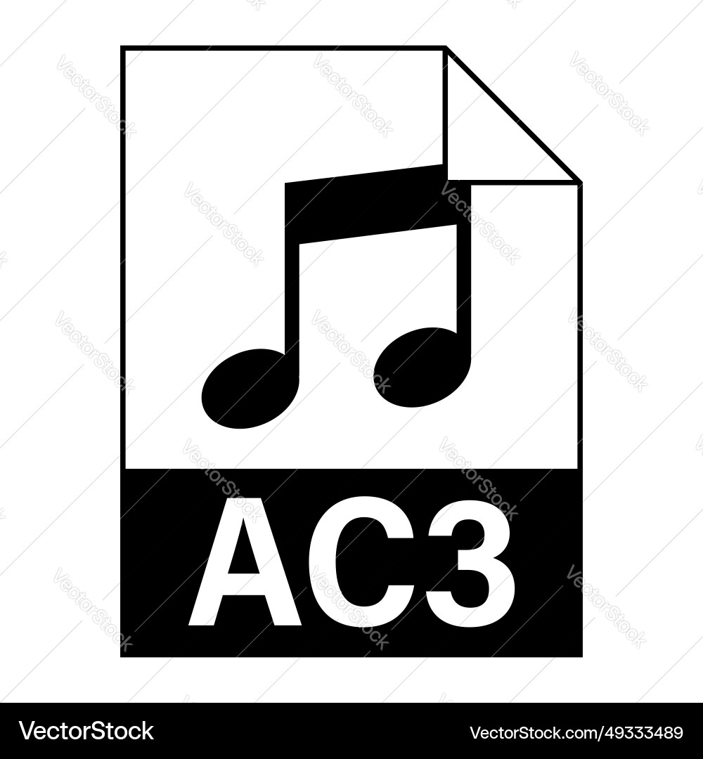 Modern flat design of ac3 file icon for web Modern flat design of ac3 file icon for web vector image