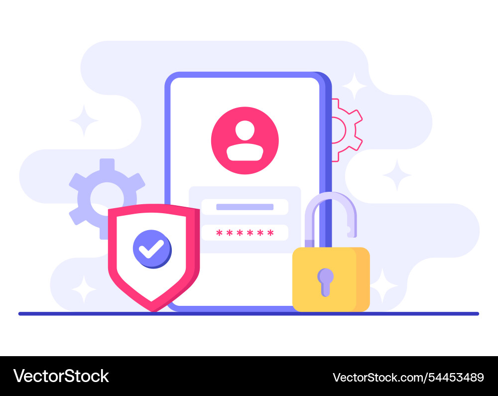Password secure access data protection cyber Password secure access data protection cyber vector image