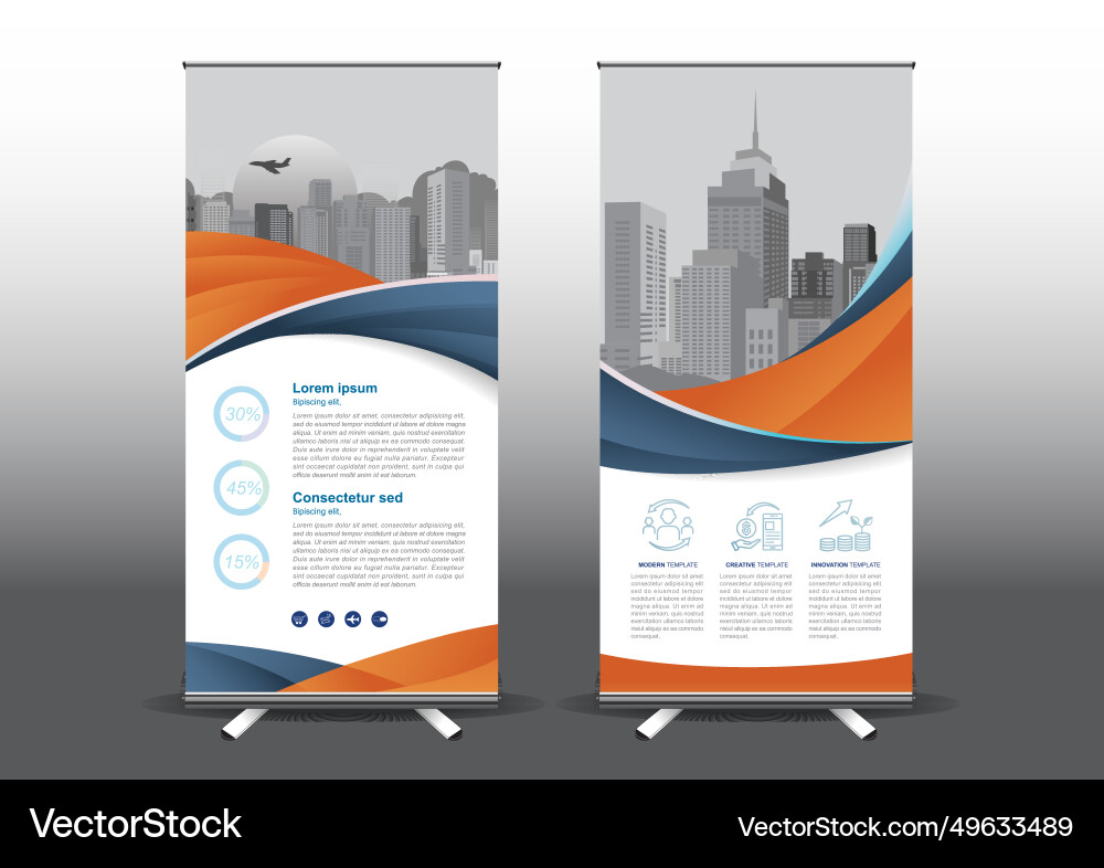 Rollup template designed for style Rollup template designed for style vector image
