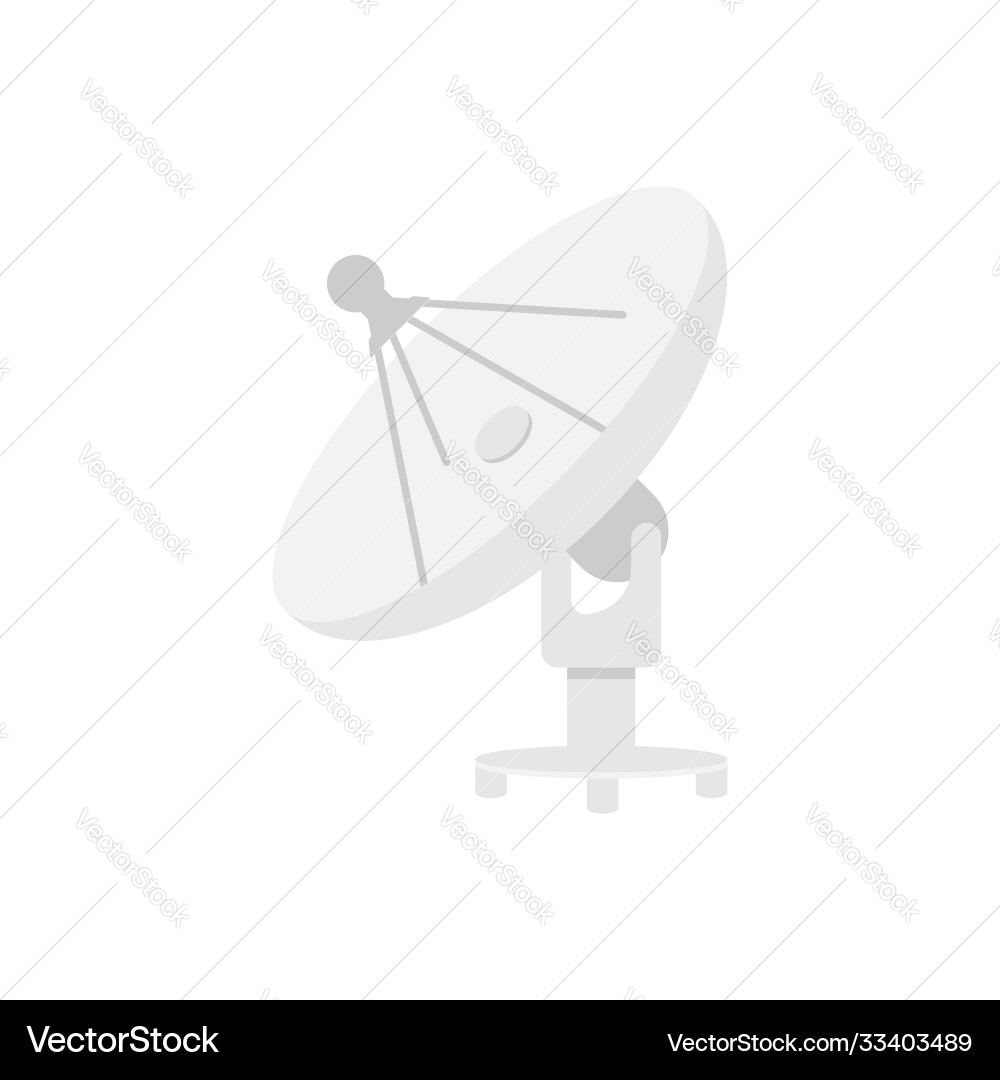 Satelliten-Gerichtsantenne isoliert auf weiß Satelliten-Gerichtsantenne isoliert auf weiß vektorbild