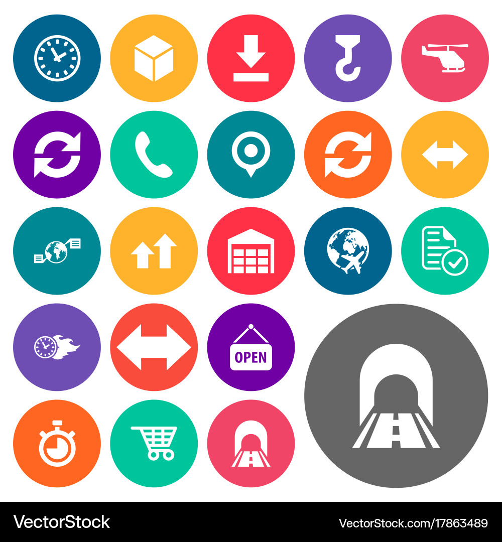 Set of simple engineering vector image