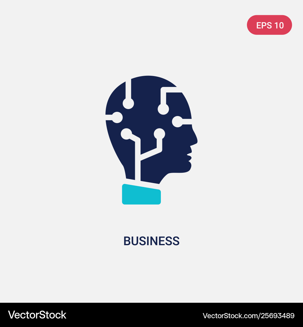 Two color business icon from artificial Two color business icon from artificial vector image