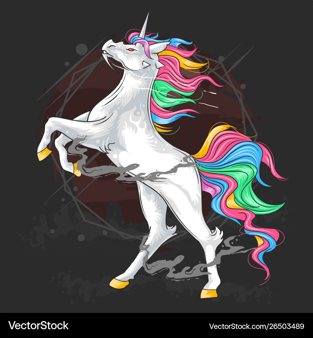 Unicorn majestic full colour vector image