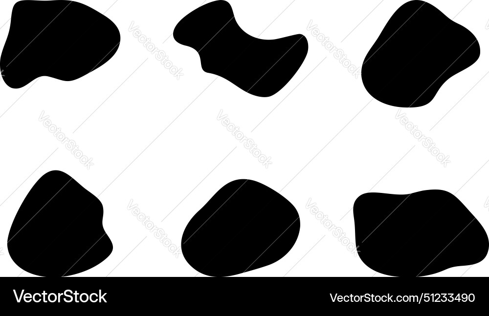 Blobs fluid liquid shapes symbol visual set Vector Image