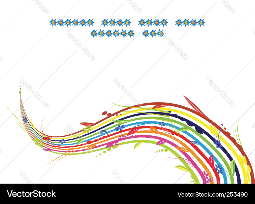 Colorful Spring Swirls Background vector image