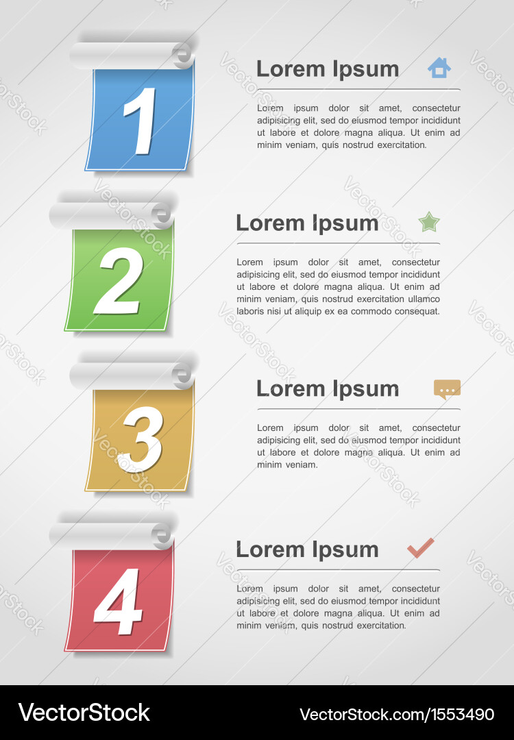 Design template with four elements vector image