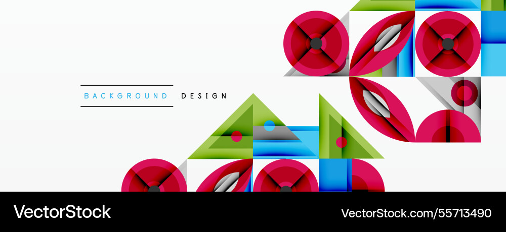 Dynamic geometric composition with sharp angles Vector Image