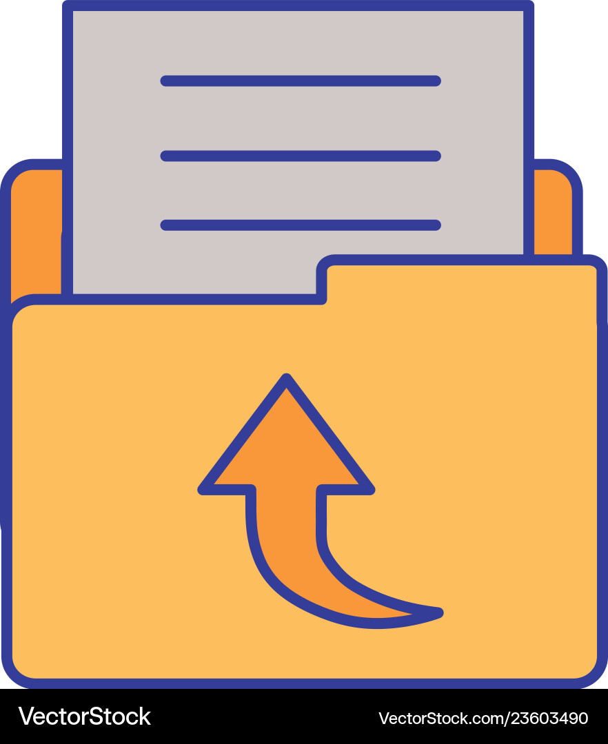 Folder with objects isolated icon Folder with objects isolated icon vector image