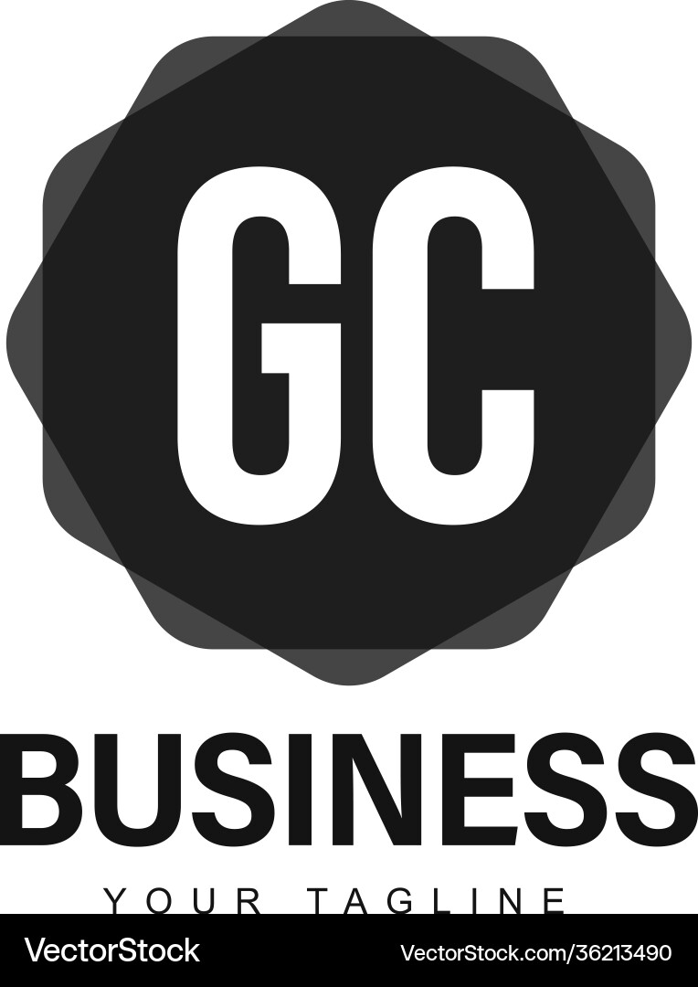Gc initial a logo design with abstract style Vector Image