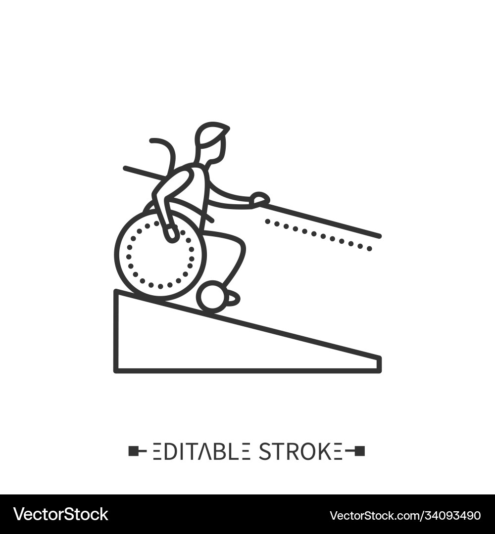 Handrails line icon editable Vector Image