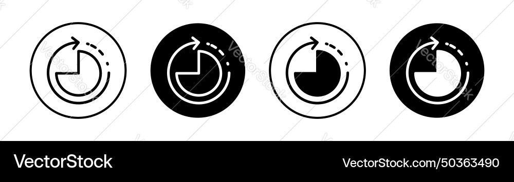 Less time icon set reduce clock hourglass and low Less time icon set reduce clock hourglass and low vector image