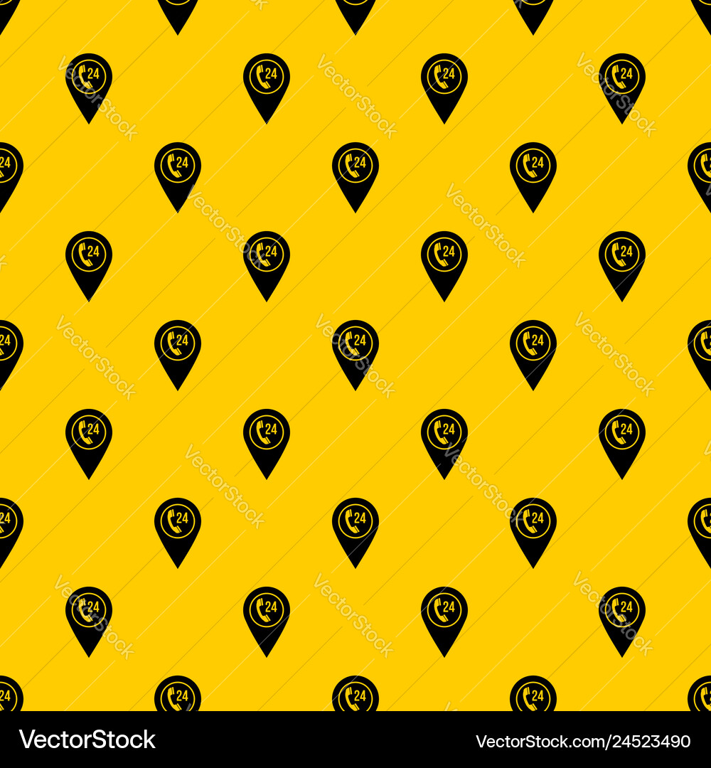 Map pointer with phone handset pattern Vector Image