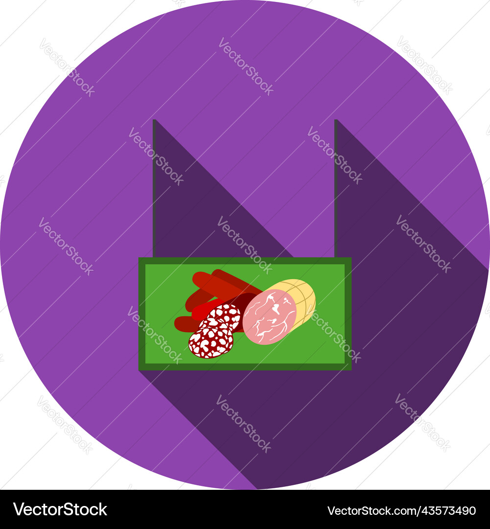 Sausages market department icon vector image