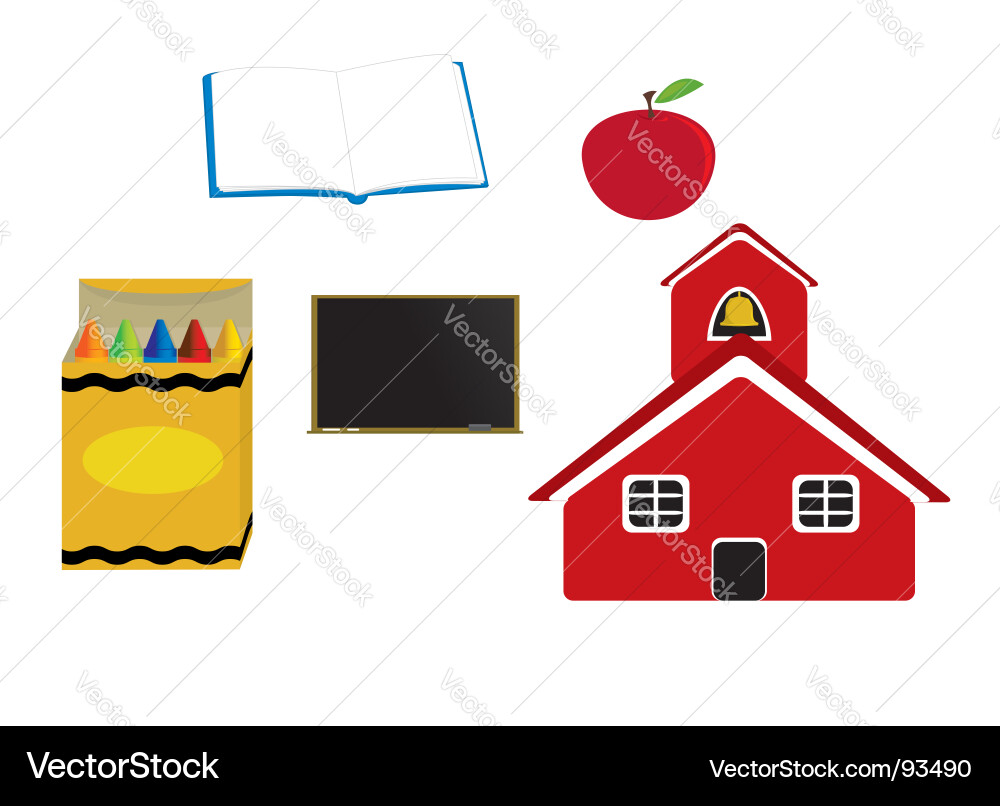 School Supplies Set Royalty Free Vector Image - VectorStock