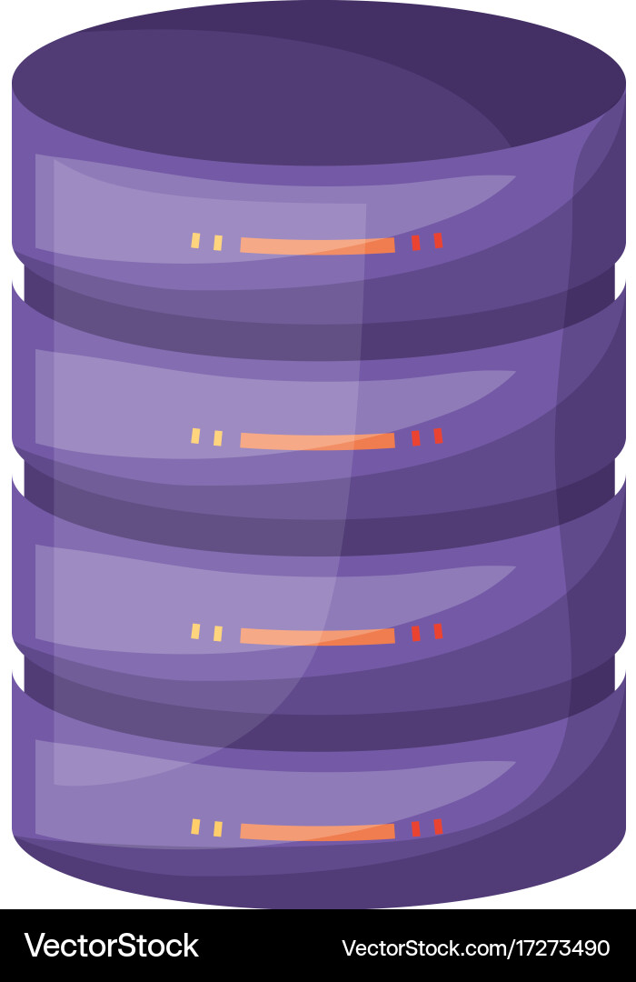 Server hosting storage icon colorful and shading vector image