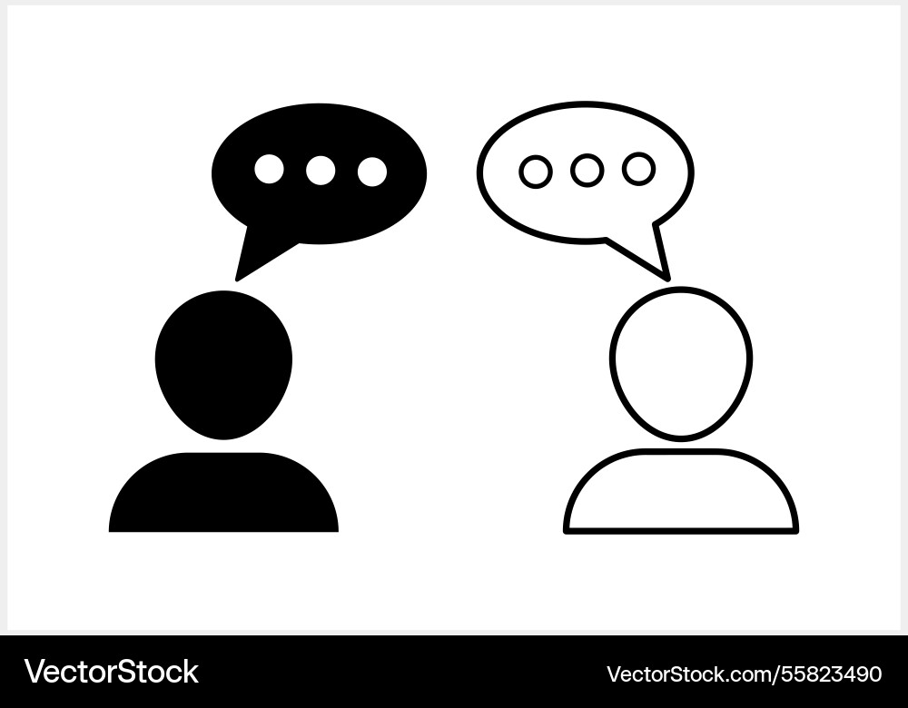 Talk icon isolated dialog or interview Vector Image