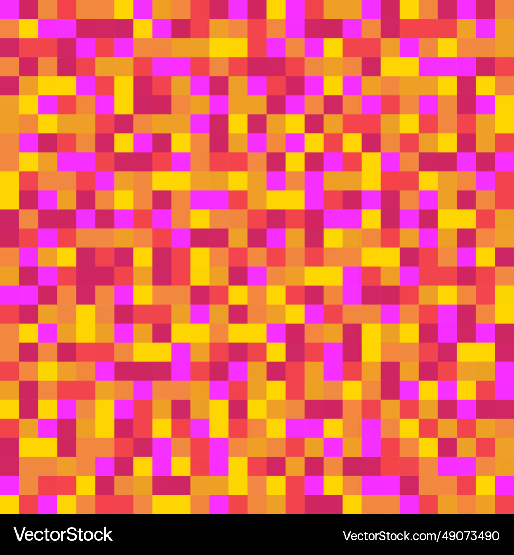 Warm color pixel pattern or background vector image