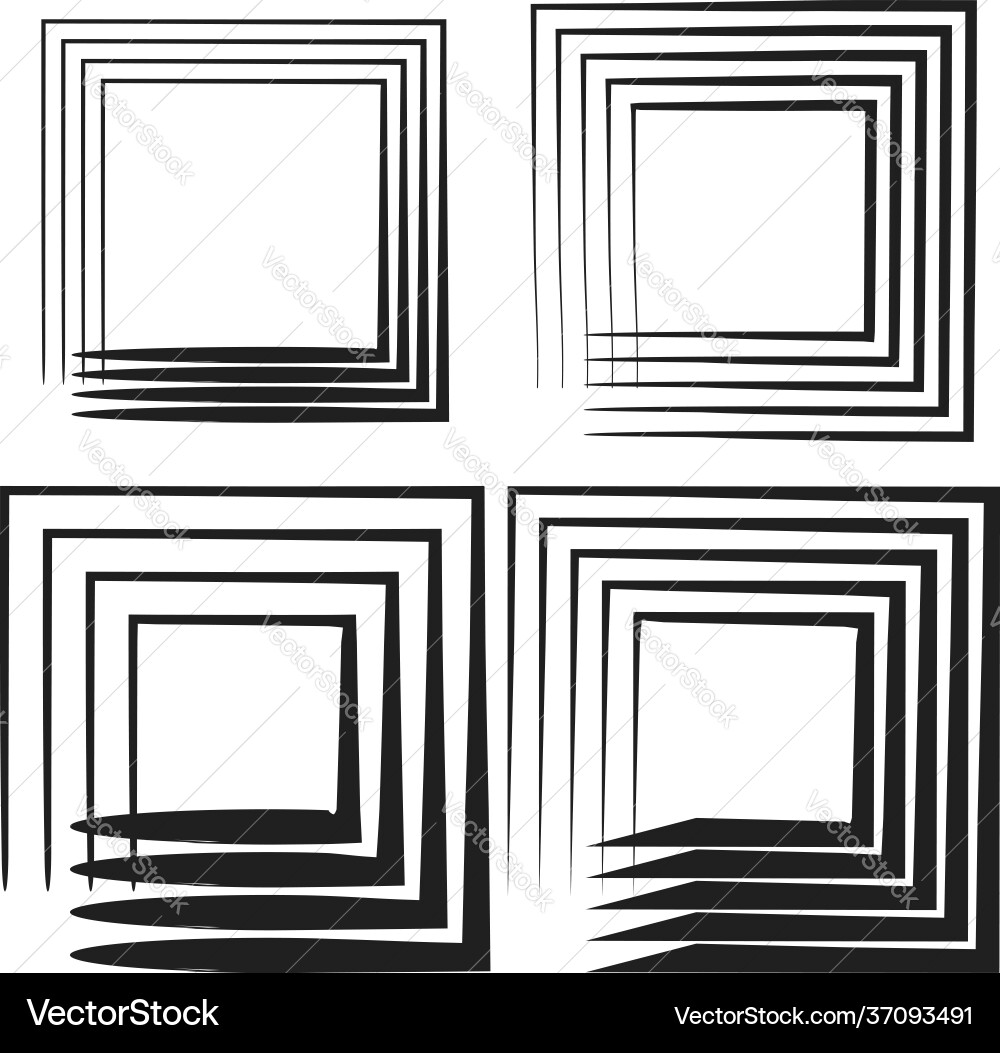 Abstract squares graphics element set Abstract squares graphics element set vector image
