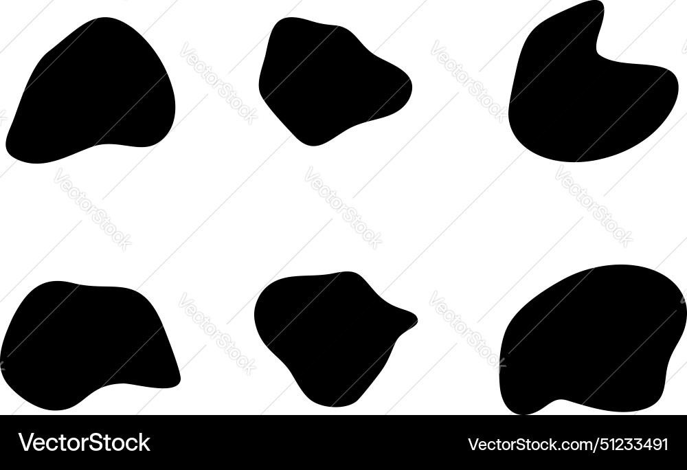 Blobs fluid liquid shapes symbol visual set Vector Image