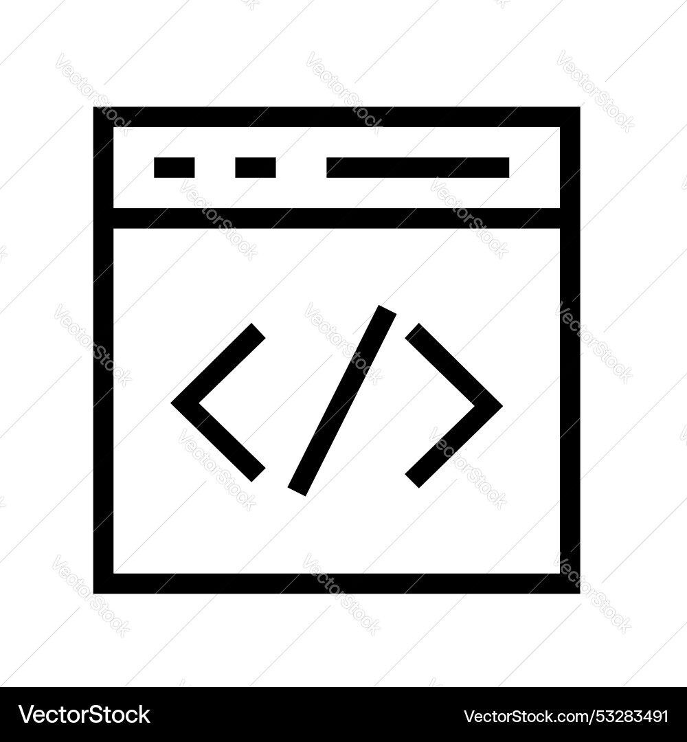 Browser icon outline style design isolated Browser icon outline style design isolated Vector Image