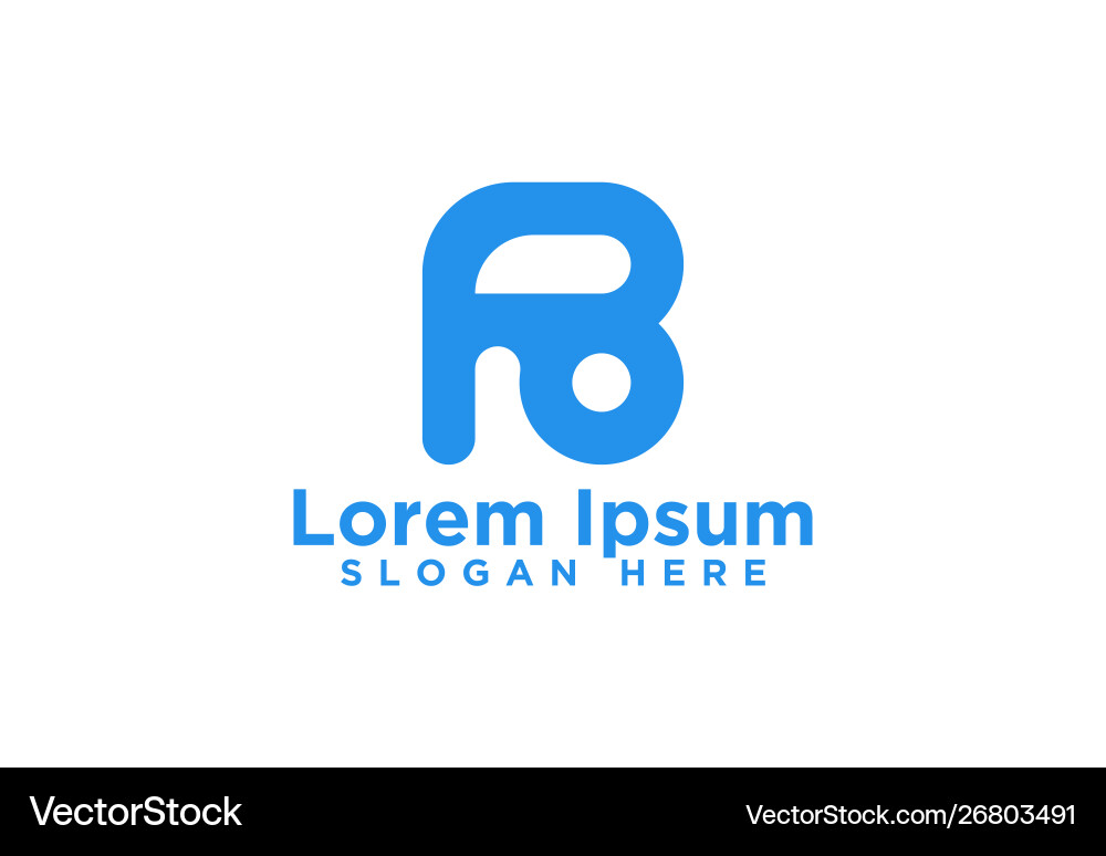 Buchstabe b der ursprünglichen Logo-Designs Vektorbild