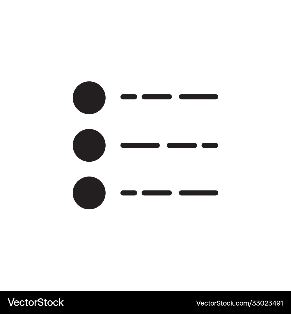 Bullets list icon application perfect Bullets list icon application perfect vector image
