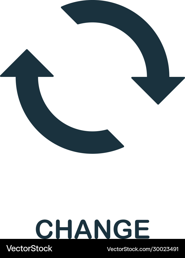 Change icon simple element from digital Vector Image