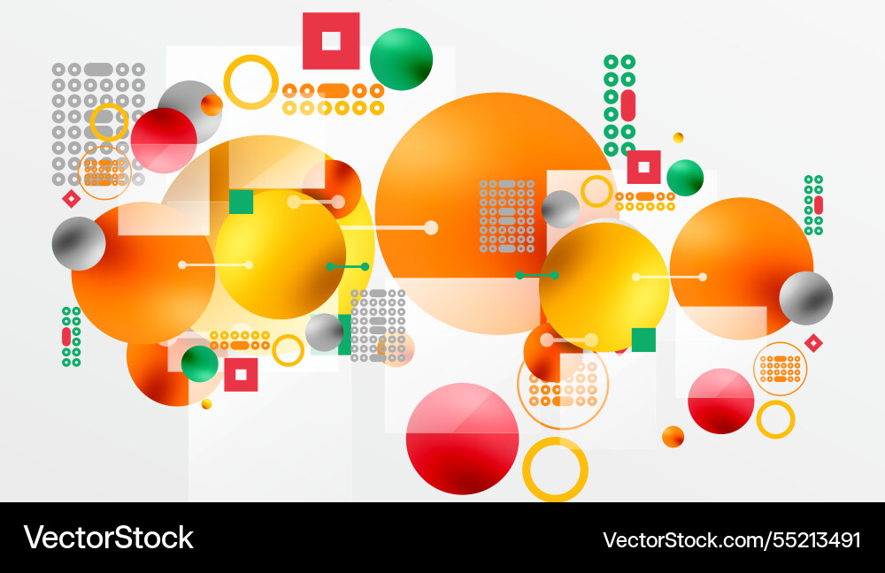 Circles and elements geometric abstract background Circles and elements geometric abstract background vector image